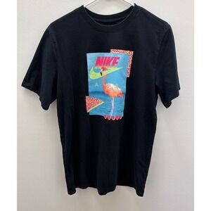 Nike Air Flamingo Graphic T Shirt Adult Size Medium Black Athletic Mens